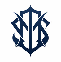 S or SS initial letter logo design vector