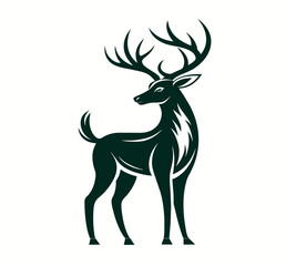 simple abstract elk deer logo template illustration inspiration