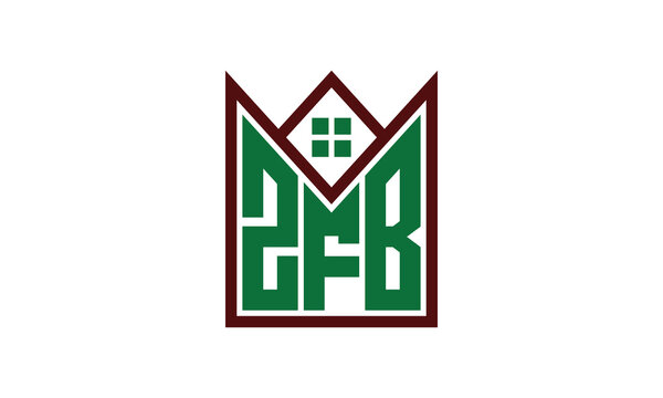 ZFB initial letter real estate builders logo design vector. construction ,housing, home marker, property, building, apartment, flat, compartment, business, corporate, house rent, rental, commercial
