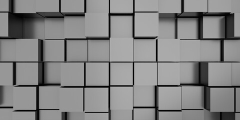 Modern abstract futuristic low-poly black geometric pattern background 3d render graphic for text titles, virtual set or as wall paper.