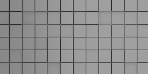 Wall of black Square-Shaped Tiles Arranged in a grid 