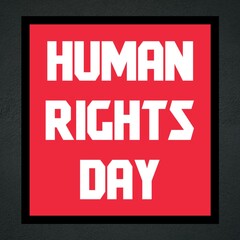 3D Human rights day poster