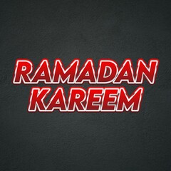 Obraz premium 3D Ramadan kareem wishes poster