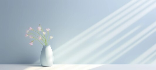 Flower in vase on white background, Generative AI illustrations.