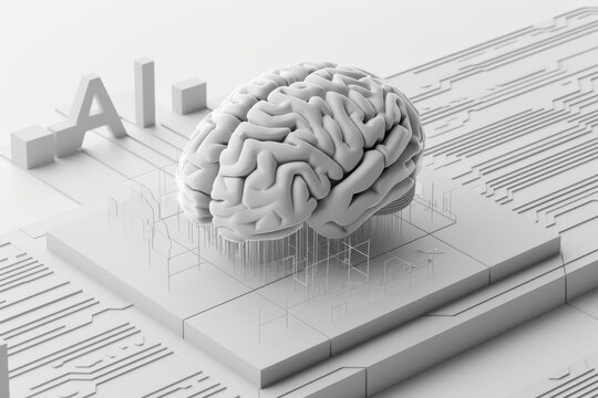 AI Brain Chip neurotechnology transformation. Artificial Intelligence social awareness mind statistical process control axon. Semiconductor amygdala circuit board axon length