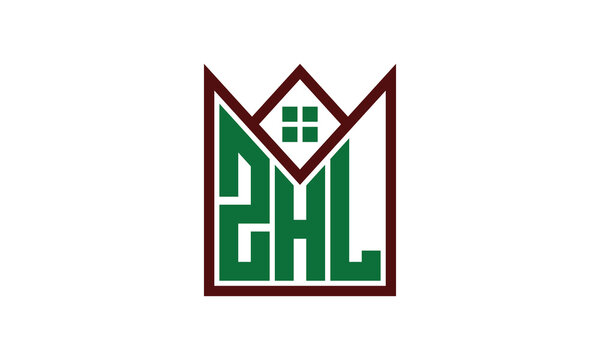 ZHL initial letter real estate builders logo design vector. construction ,housing, home marker, property, building, apartment, flat, compartment, business, corporate, house rent, rental, commercial