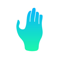 Obraz premium Hand Flat Gradient Style