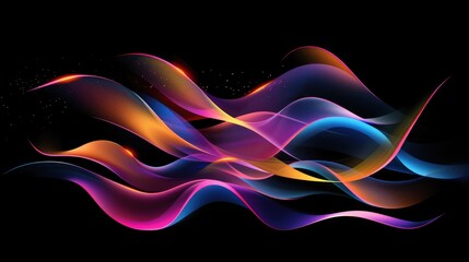 Sleek Wavy Abstract Design with Fluid Colors, Modern Dynamic Background