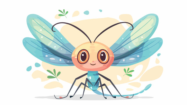 Mosquito icon. Cute cartoon kawaii funny characte