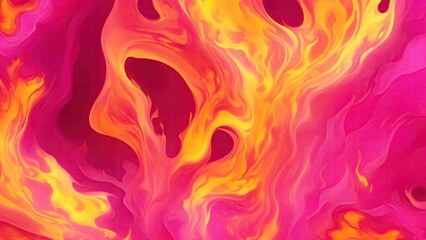 Fototapeta premium Abstract Pink and Yellow patterns burn in fiery flames Background