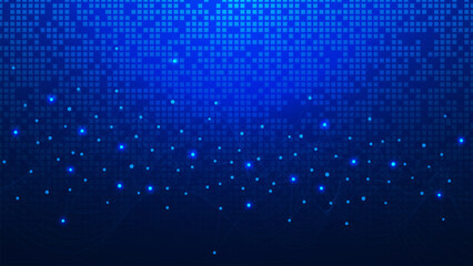 Abstract geometric with connected dots and lines for futuristic network, social networking and global communication technology and science concept.