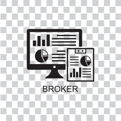 broker icon , finance icon vector - obrazy, fototapety, plakaty