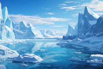 In a haunting portrayal of environmental decline, an Antarctic glacier melts away, emphasizing the urgent need for collective action to combat the devastating effects of climate change on our planet