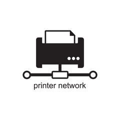 printer network icon , equipment icon
