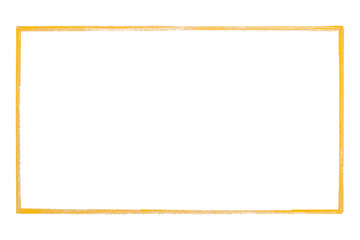 Yellow frame isolated on transparent background