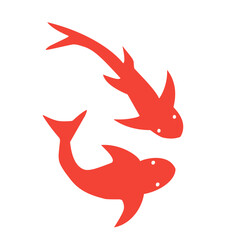 Koi fish vector icon