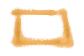Orange frame isolated on transparent background