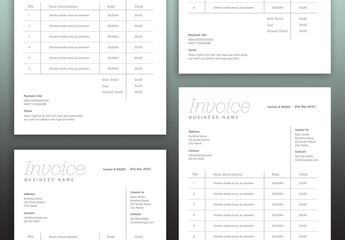 Invoice Layout with Organic Palette