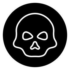 Human Skull Block Style Black