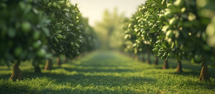 Cultivation on farms of tasty hass avocado trees organic avocado plantations in Costa Tropical Andalusia Spain. with copy space image. Place for adding text or design