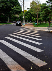 Crosswalks on street in Ribeirao Preto, Sao Paulo, Brazil