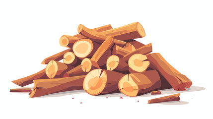 Pile of wood vector flat minimalistic isolated il