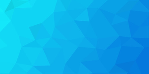 Blue Abstract Low Poly with triangle shapes Design. Modern Green mosaic with textured overlap layer background. The background for the web site, the texture of triangulation.	