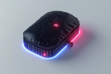 AI Brain Chip digital economy. Artificial Intelligence copper interconnects mind neural computing impact axon. Semiconductor machine learning ct circuit board silicon germanium