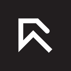This sleek and modern black and white logo features the letter 