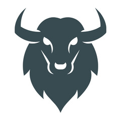 logo buffalo head sculpture with a crown