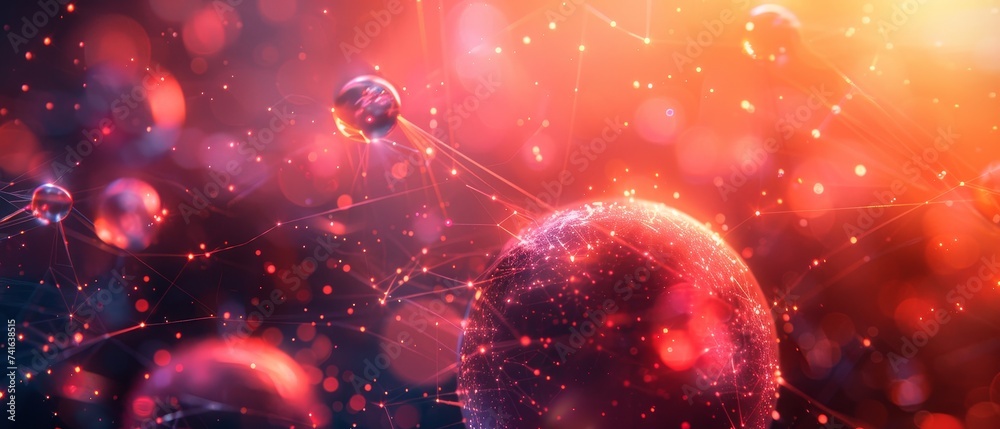 Poster background illustration for abstract technology networks