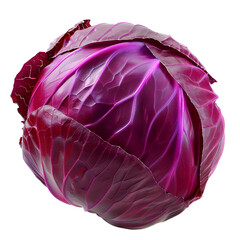 Obraz premium Red cabbage isolated on transparent background