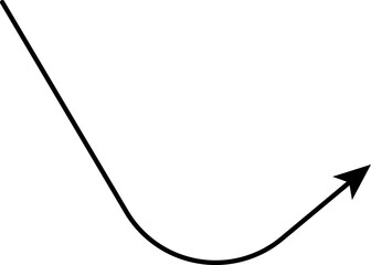 Hand drawn arrows. Hand drawn freehand different curved lines, swirls arrows. Curved arrow line. Doodle, sketch style. Isolated Vector illustration.