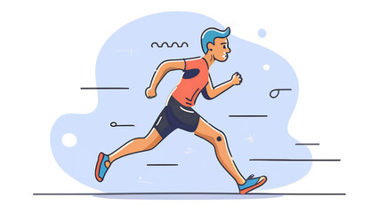An illustration of a person running