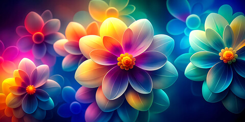 background with colorful flowers