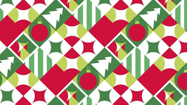 Yuletide Harmony : Diagonal Dance of Christmas Ornaments