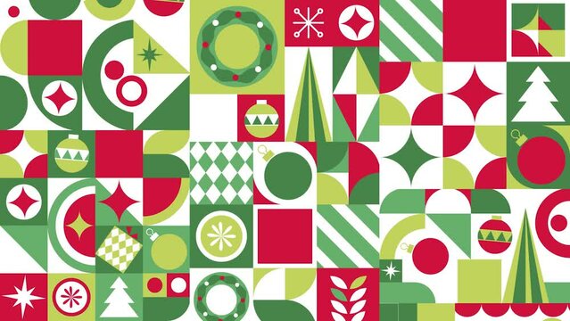 Geometric Holiday Cheer : A Festive Mosaic of Christmas Delights