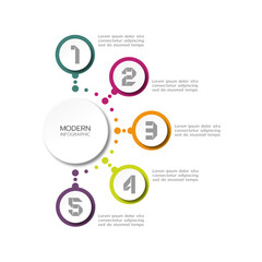 Fototapeta premium Abstract infographics number options template. Vector illustration. Can be used for workflow layout, diagram, business step options, banner, web design. Business data visualization. Process chart.