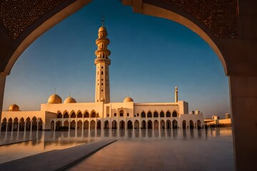 A beautiful islamic mosque for ramadan generated by AI