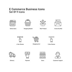 Ecommerce Business Essentials Vector Icon Design