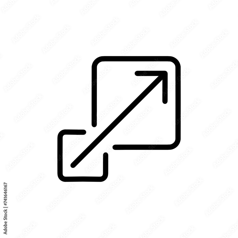 Wall mural scalability or scalable system line art vector icon for apps and websites