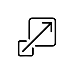 Scalability or scalable system line art vector icon for apps and websites