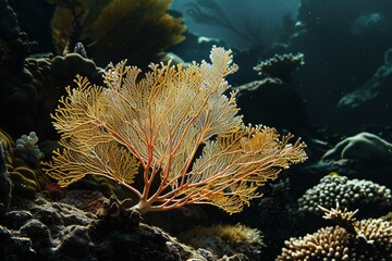 coral reef in aquarium