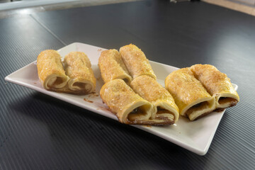 Puff Pastry jam tarts. Pastry. food concept. diet
