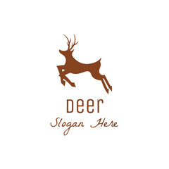 Deer logo, Reindeer Vector Logo element. Deer design icon. Vector illustration of a deer. 
