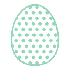 Painted Easter egg illustration. Line art style design, isolated vector. Easter holiday clip art, seasonal card, banner, poster, element