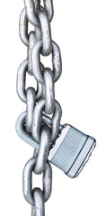 cadenas et chaine sur fond transparent, PNG