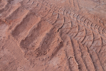 Tire marks on the ground