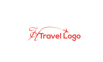Letter H with Airplane Logo Design. Suitable for Tour and Travel, Start up, Logistic, Business Logo Template