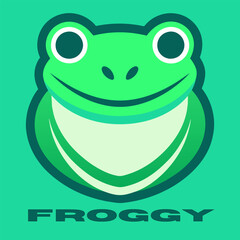 Frog Head Mascot Logo for E sport. Frog T-shirt Design